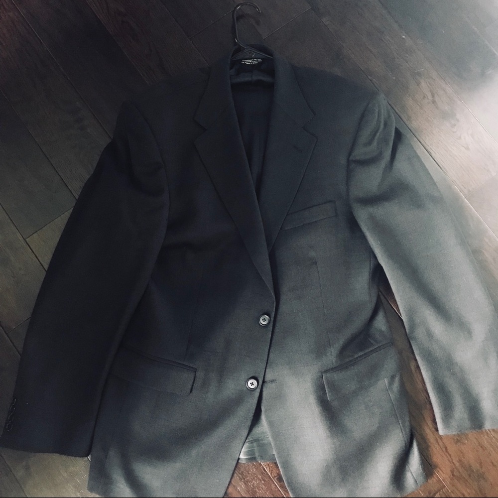 Evan Picone men’s wool suit black 44L 36X33 pants